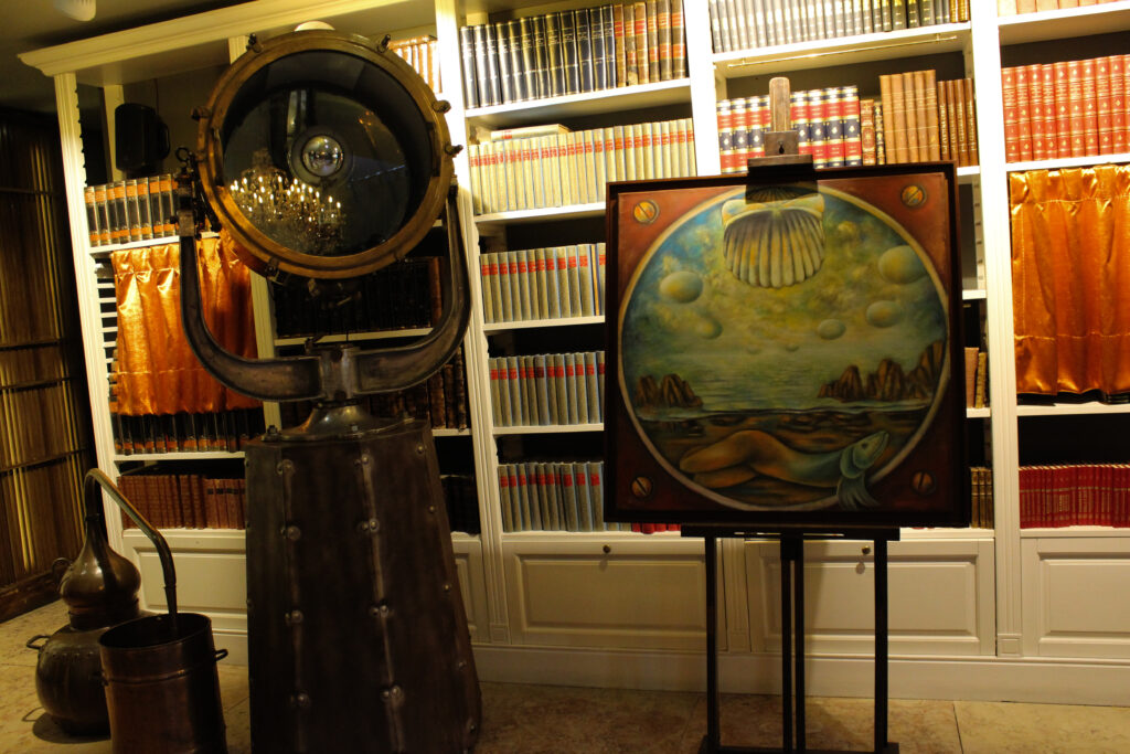 bibliotheque et décoration ancienne