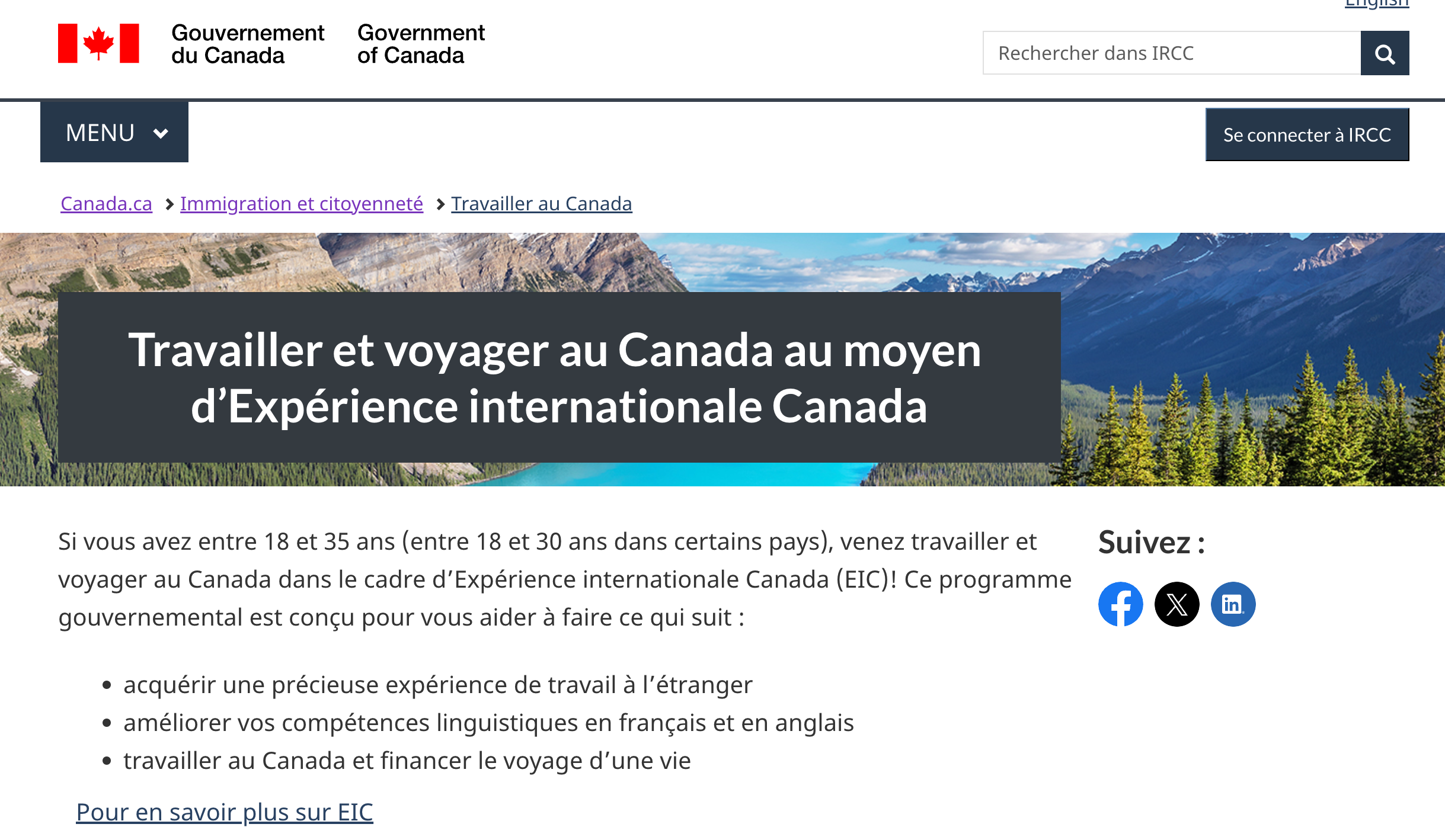 canada.ca le site pour t'inscrire au pvt canada