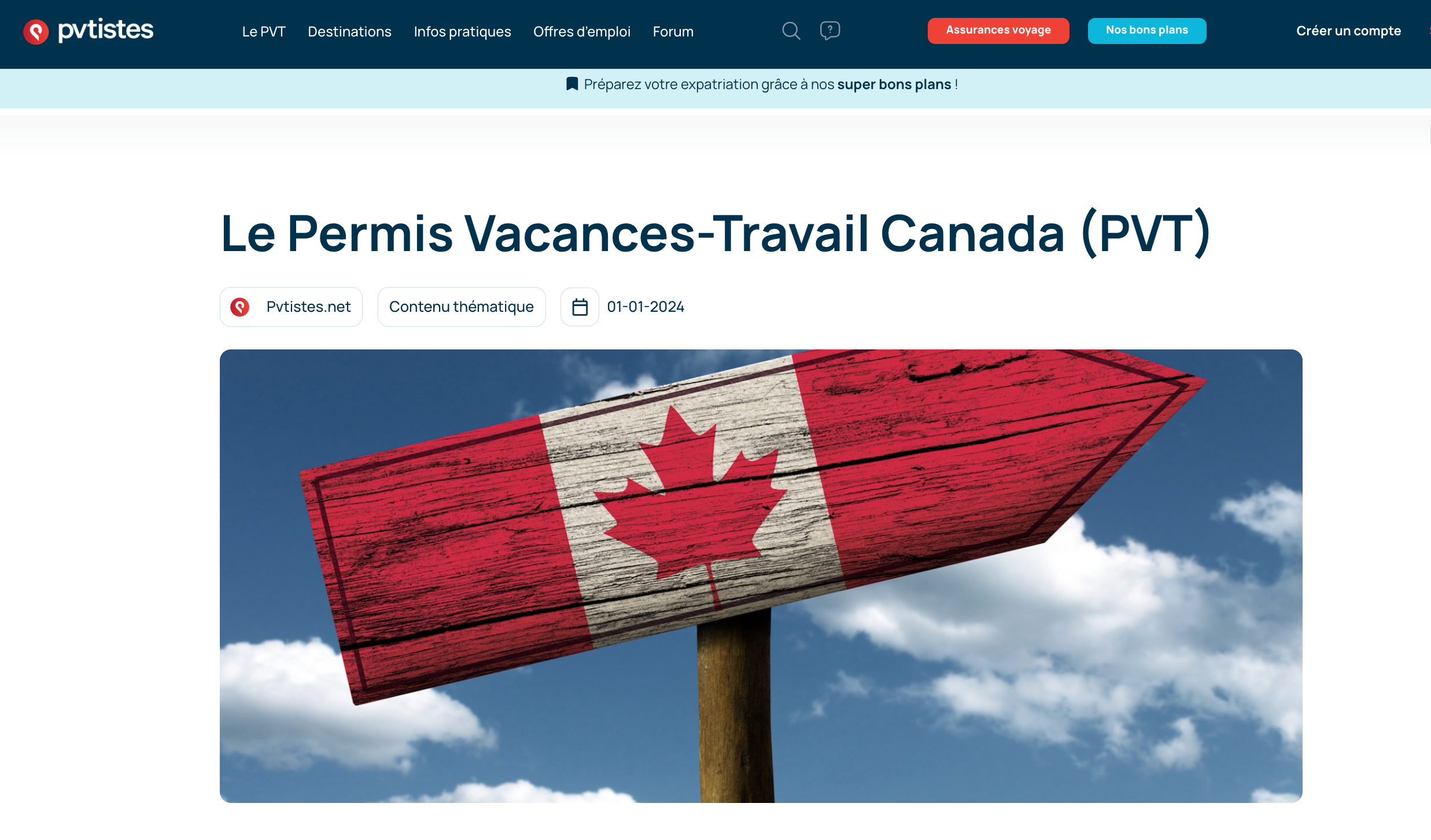 site pvtistes pour t'aider à t'inscrire au PVT Canada